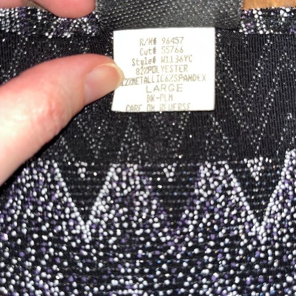 Fashion Bug Black and Purple Chevron Tank Top Size L - Picture 9 of 9